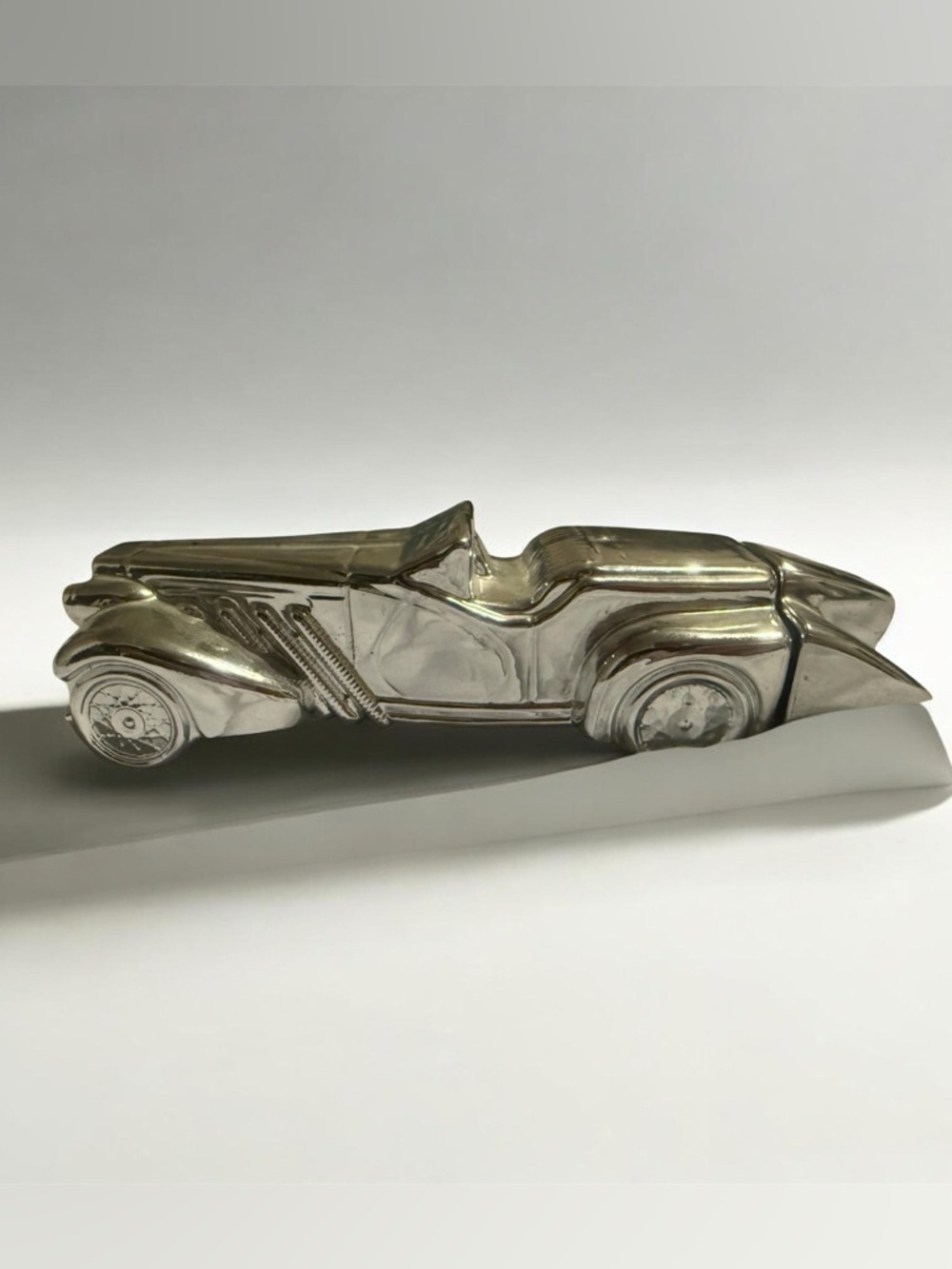 AVON Silver Duesenburg Wild Country Men’s After Shave Car Shaped Decanter Bottle